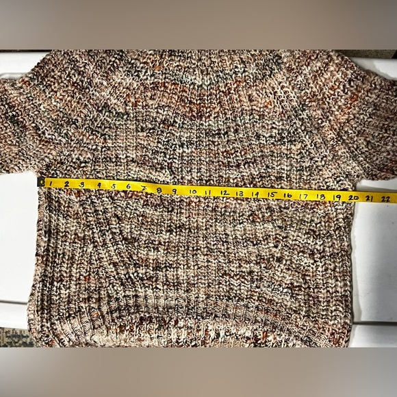 LINE the LABEL Cream and cranberry heather Italian knit sweater size XS. - Picture 12 of 13